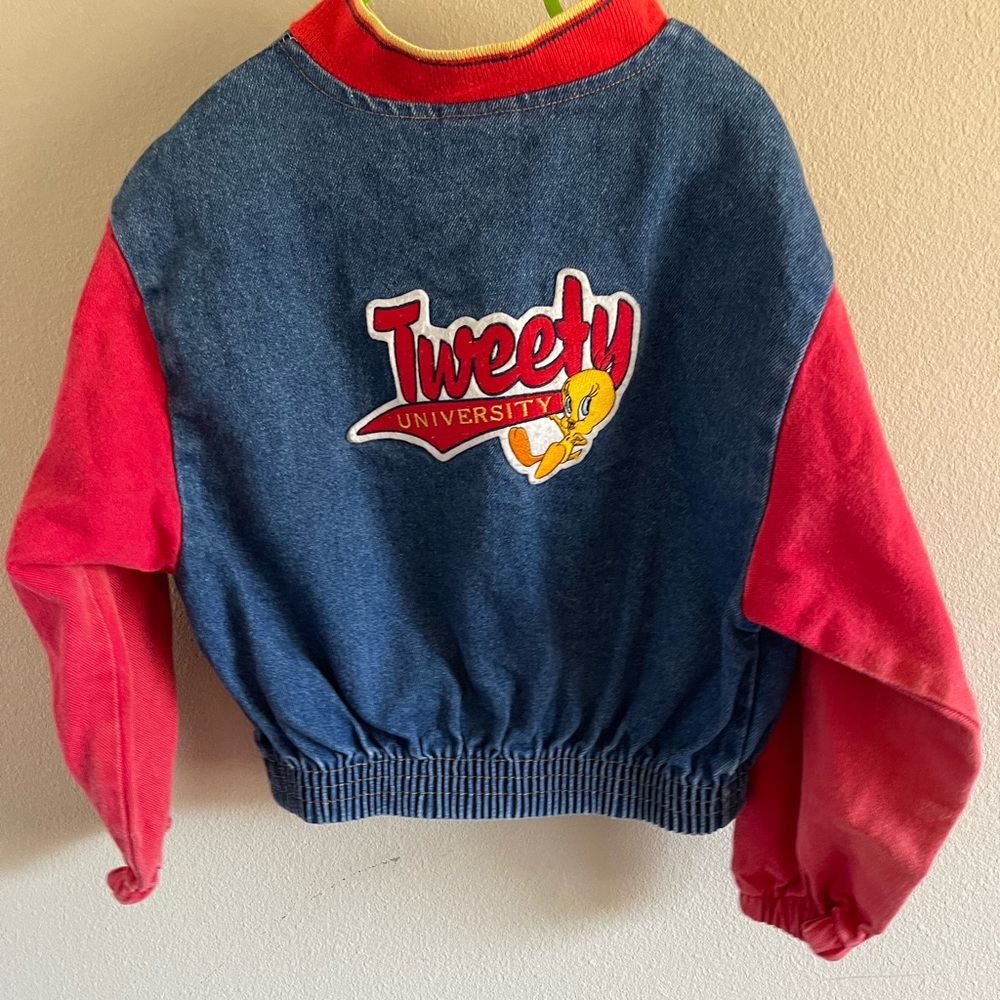Vintage kids tweety bird Jean jacket